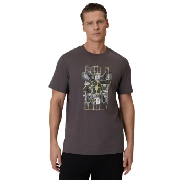 4F ΑΝΔΡΙΚΗ ΚΟΝΤΟΜΑΝΙΚΗ ΜΠΛΟΥΖΑ MIDDLE GREY 4FWSS26TTSHM2664-24S